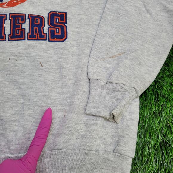 Vintage 80s Pioneer Panthers Sweatshirt Womens Large 21x23 Gray - Picture 9 of 15